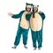 Adults Classic Pokemon Snorlax Costume Teal Blue Jumpsuit With Hood